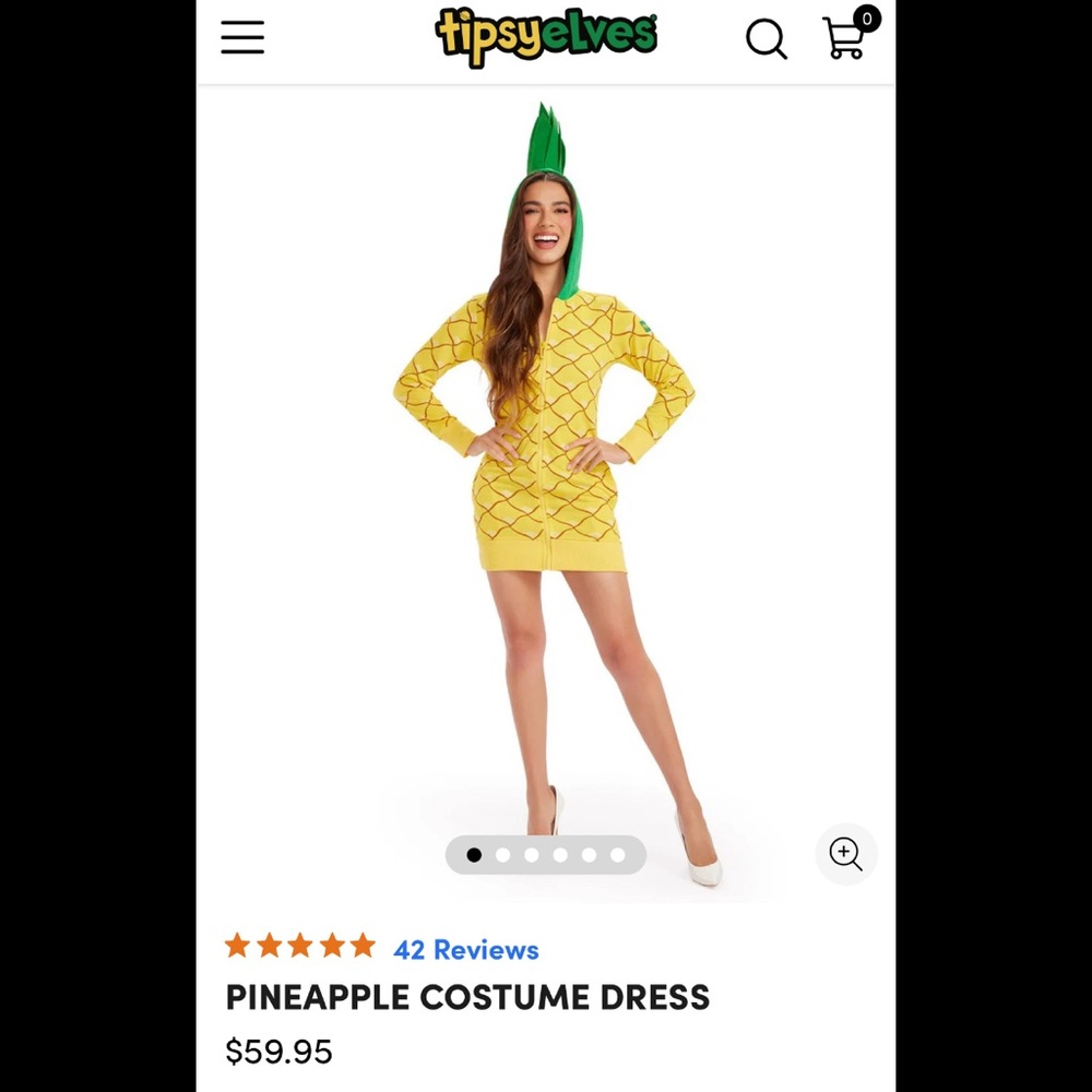 Tipsy Elves Pineapple Dress costume